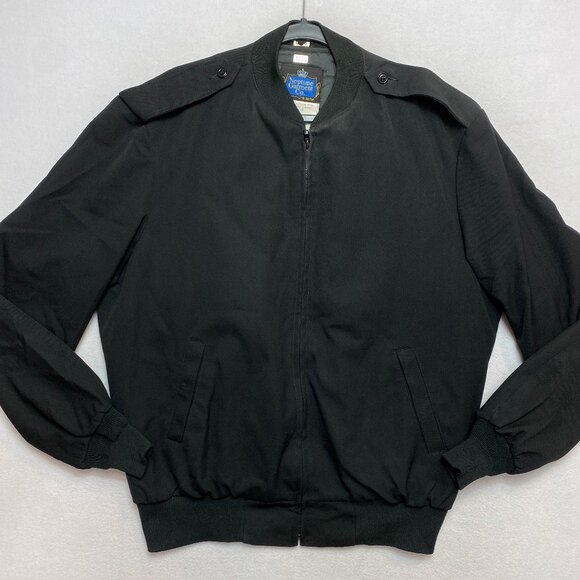 Vintage Neptune Garment Co Military Jacket Mens 44L Black Thinsulate 3M Bomber - Picture 1 of 14